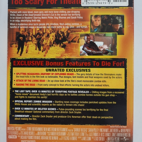 DAWN OF THE DEAD DVD 2004 Unrated Director Cut - Picture 2 of 4